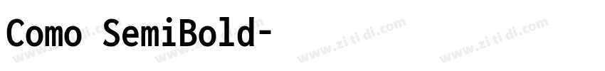 Como SemiBold字体转换